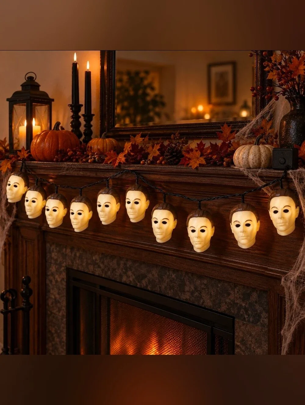 Michael Myers 10-Head Blow Mold Style Halloween String Lights w/ Sound 2020